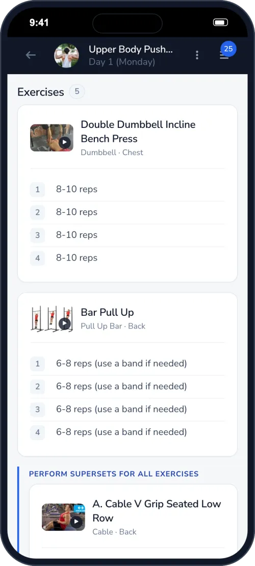 Client app screenshot